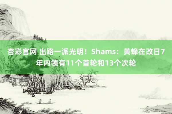 杏彩官网 出路一派光明！Shams：黄蜂在改日7年内领有11个首轮和13个次轮