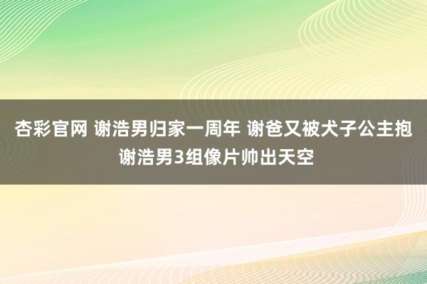 杏彩官网 谢浩男归家一周年 谢爸又被犬子公主抱 谢浩男3组像片帅出天空