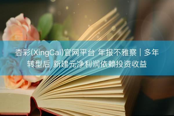 杏彩(XingCai)官网平台 年报不雅察 | 多年转型后 新建元净利润依赖投资收益