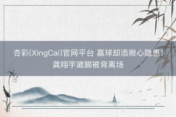 杏彩(XingCai)官网平台 赢球却添揪心隐患！龚翔宇崴脚被背离场