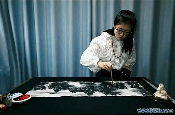 墨香里的17岁:方紫印国画意境