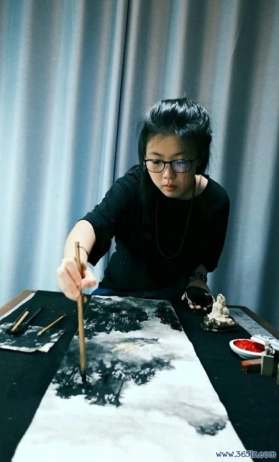 墨香里的17岁:方紫印国画意境