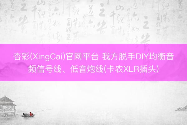 杏彩(XingCai)官网平台 我方脱手DIY均衡音频信号线、低音炮线(卡农XLR插头)